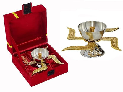 Brass Swastik Diya