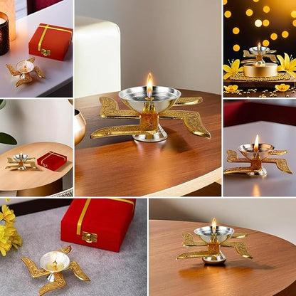 Brass Swastik Diya