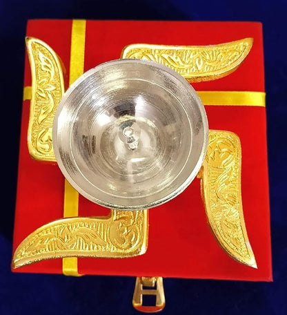 Brass Swastik Diya
