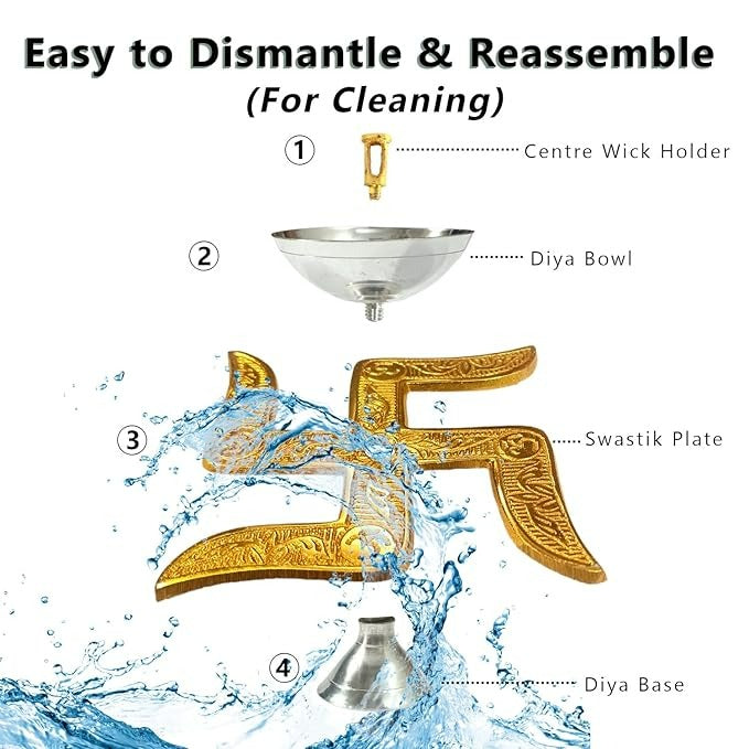 Brass Swastik Diya