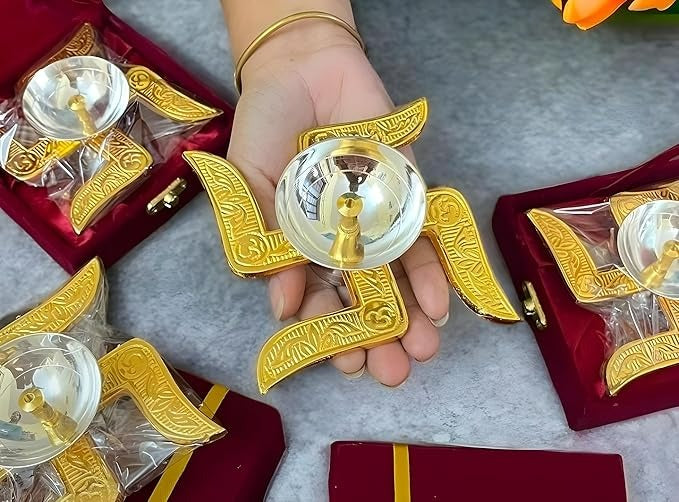 Brass Swastik Diya