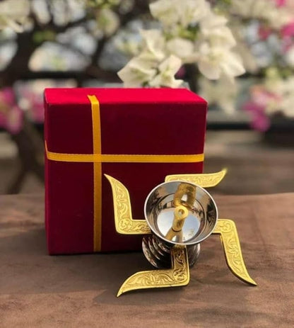 Brass Swastik Diya
