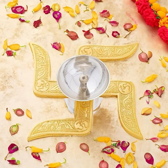 Brass Swastik Diya
