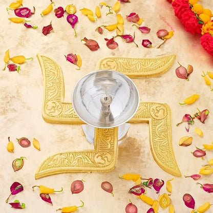 Brass Swastik Diya